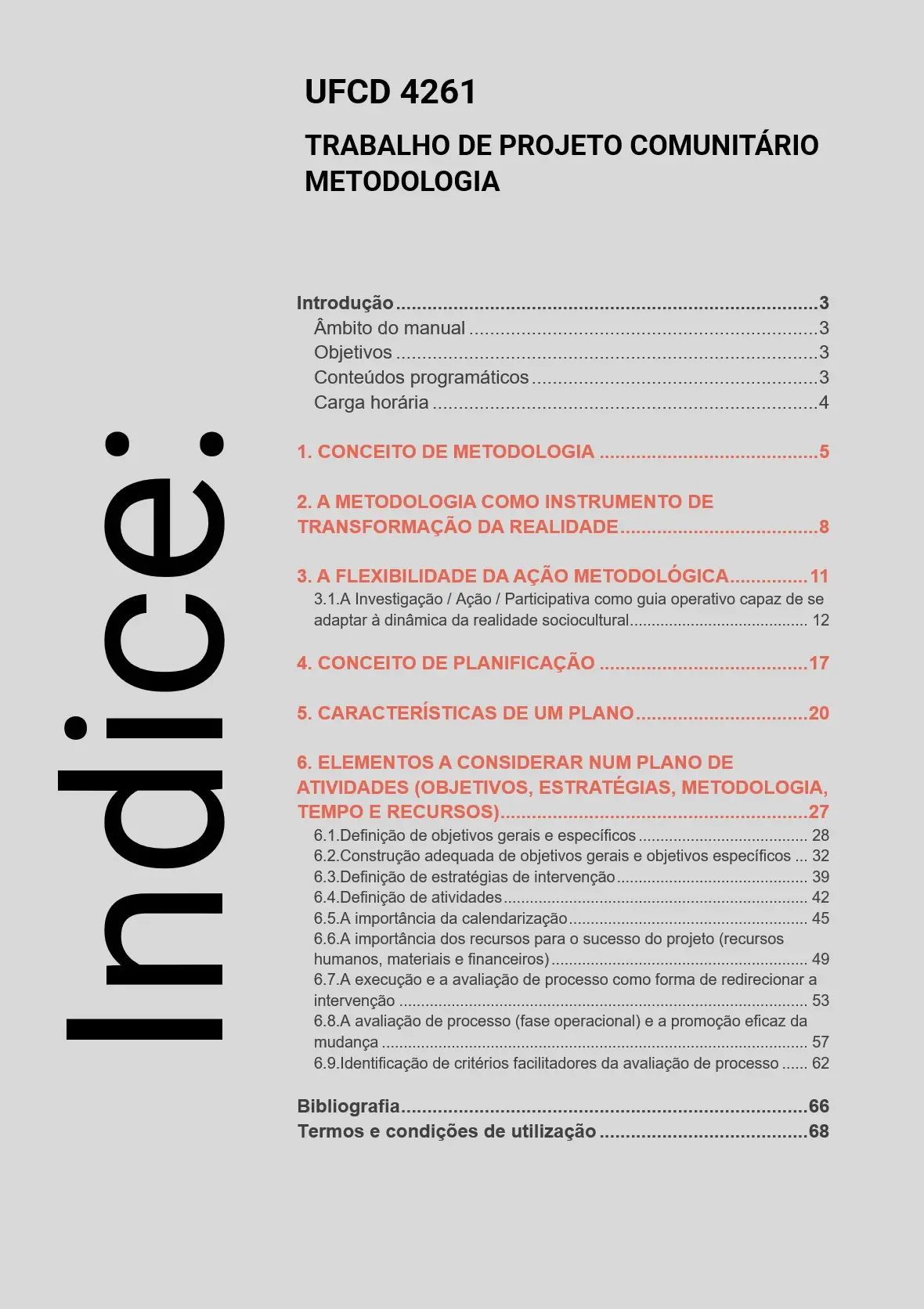 Índice UFCD 4261