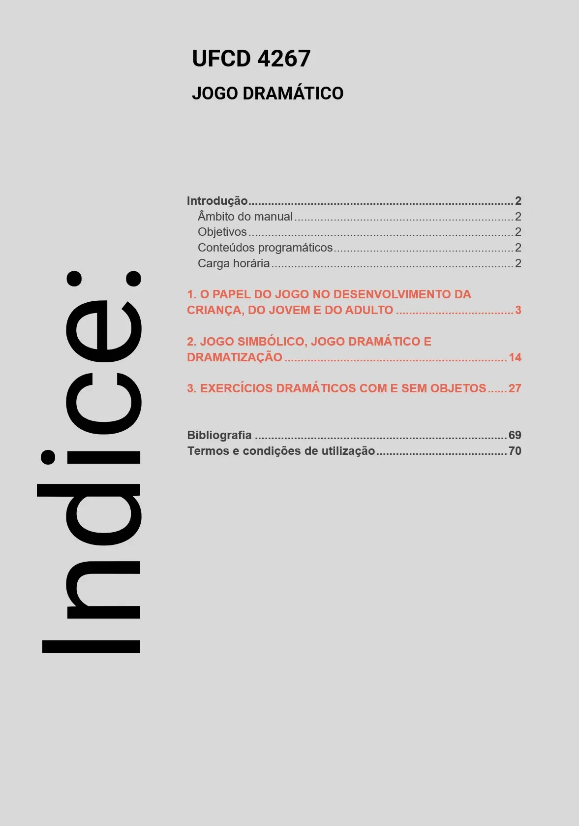 Índice UFCD 4267