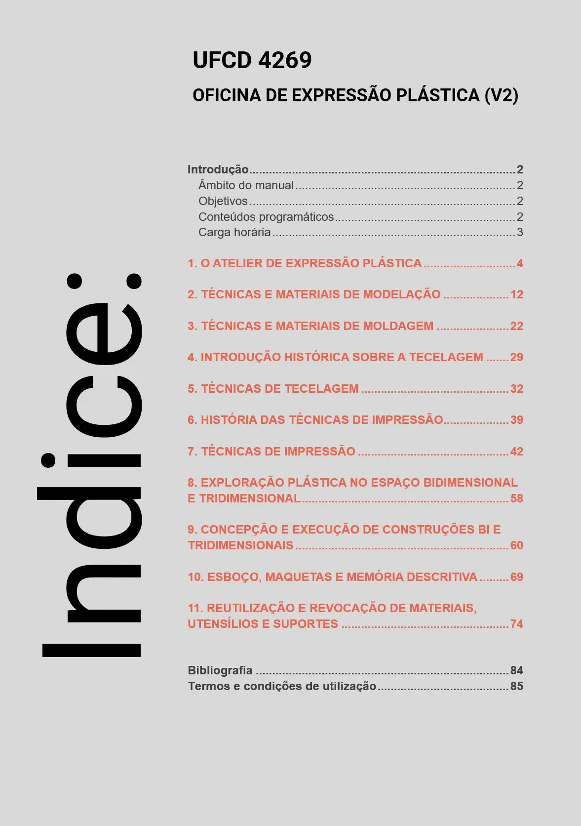 Índice UFCD 4269