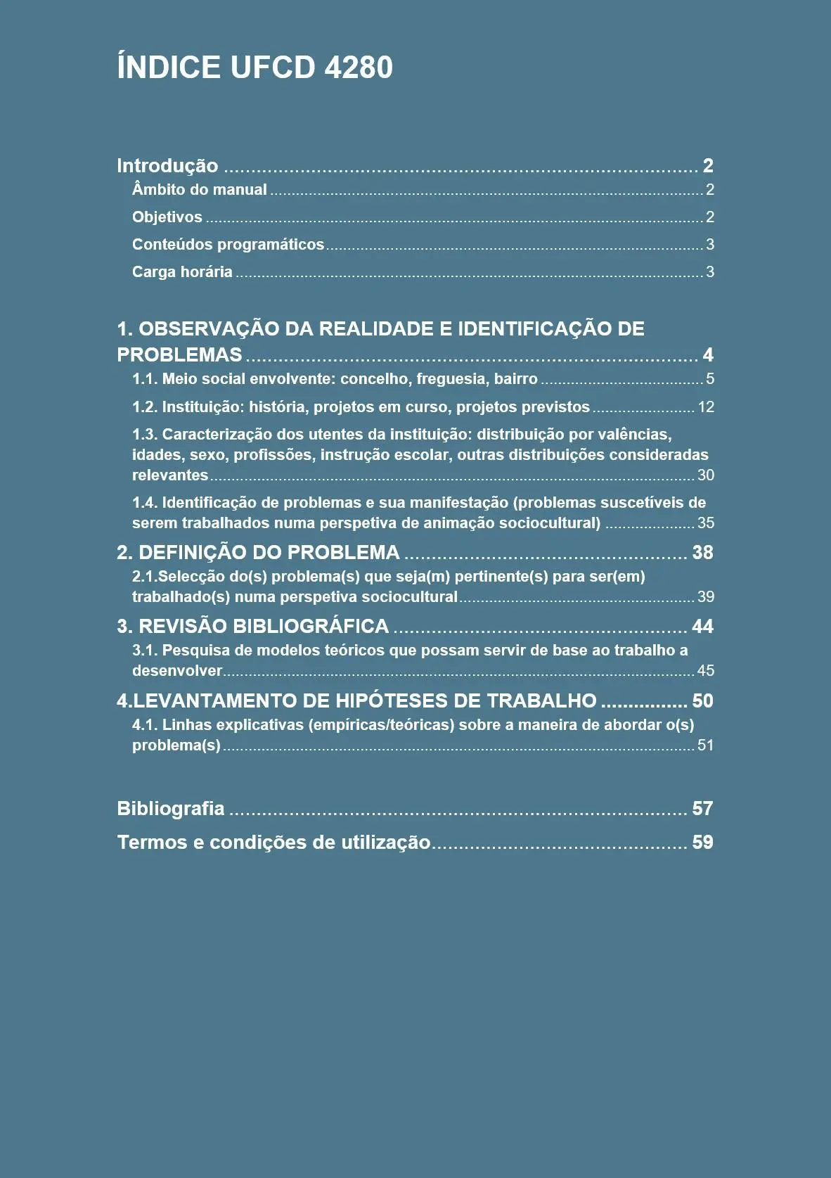 Índice UFCD 4280