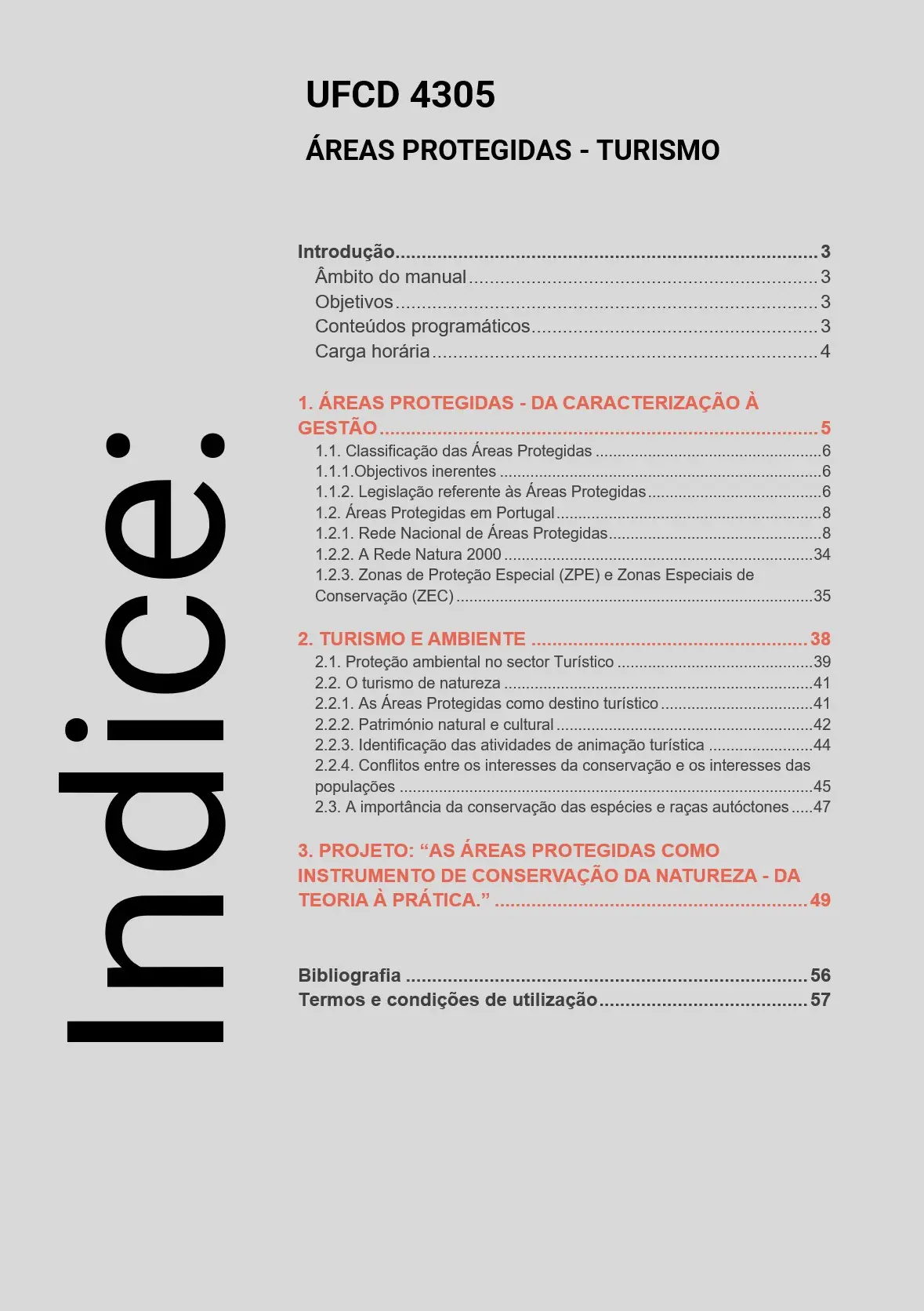 Índice UFCD 4305