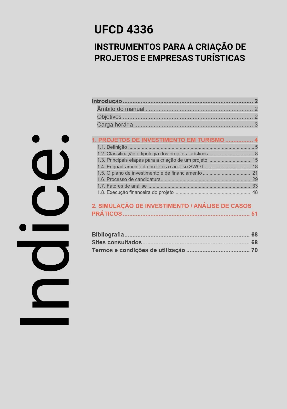 Índice UFCD 4336