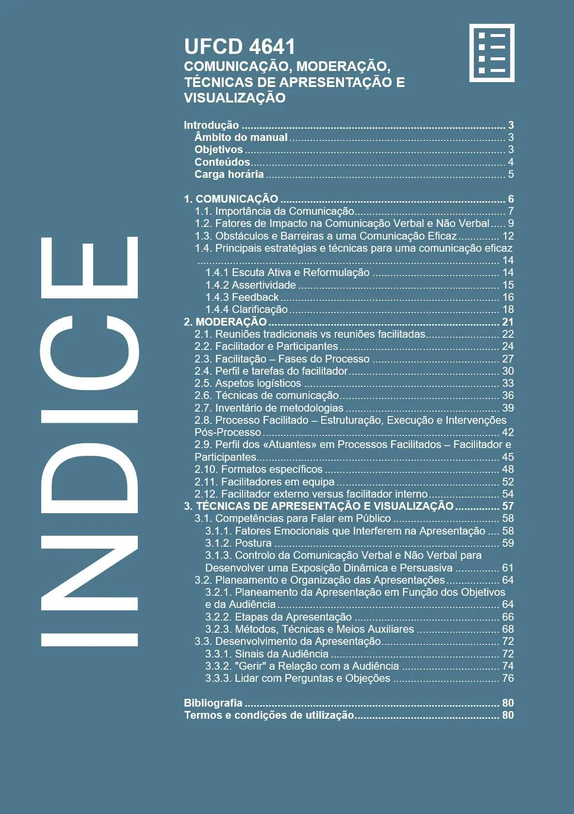 Índice UFCD 4641