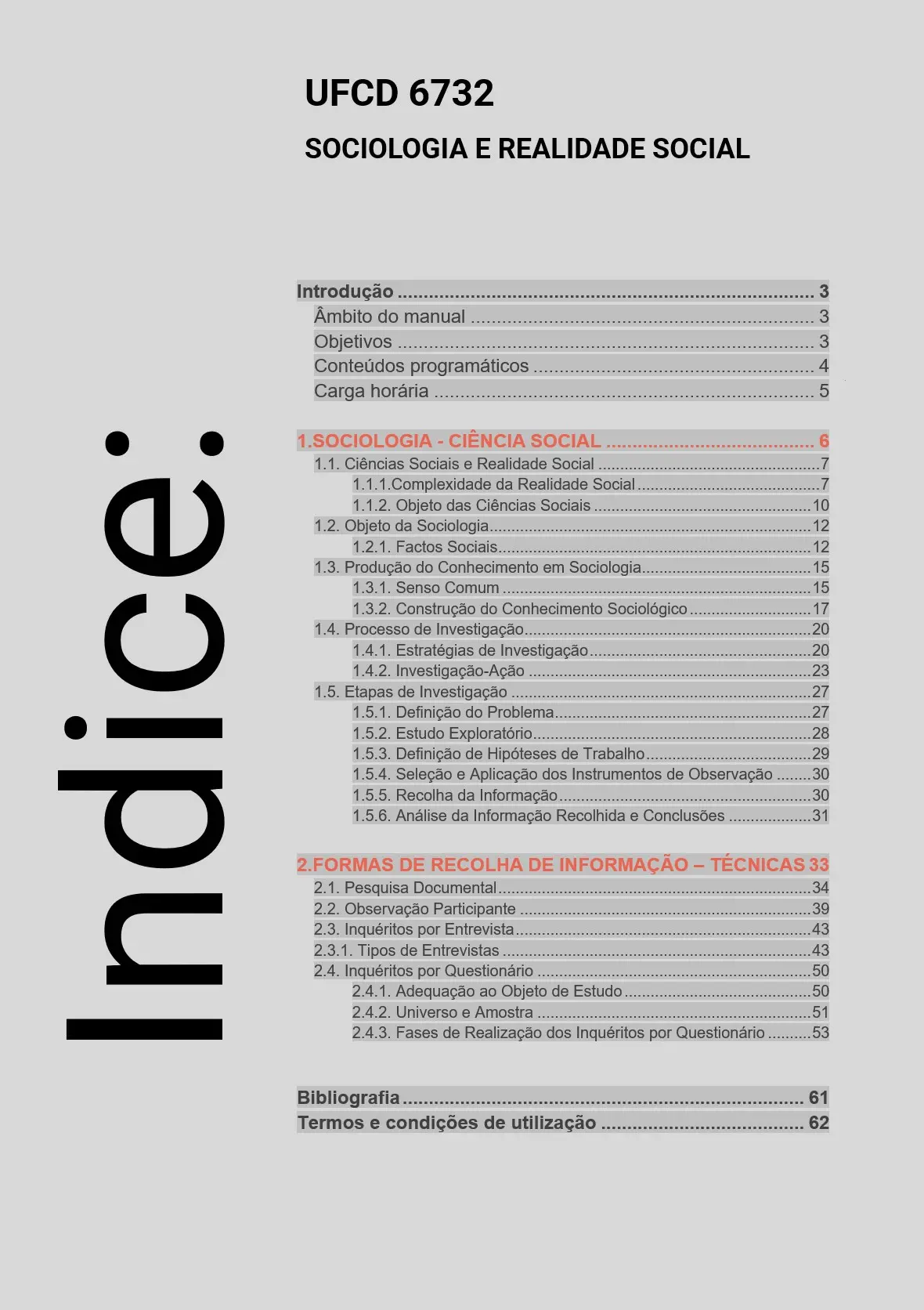 Índice UFCD 6732