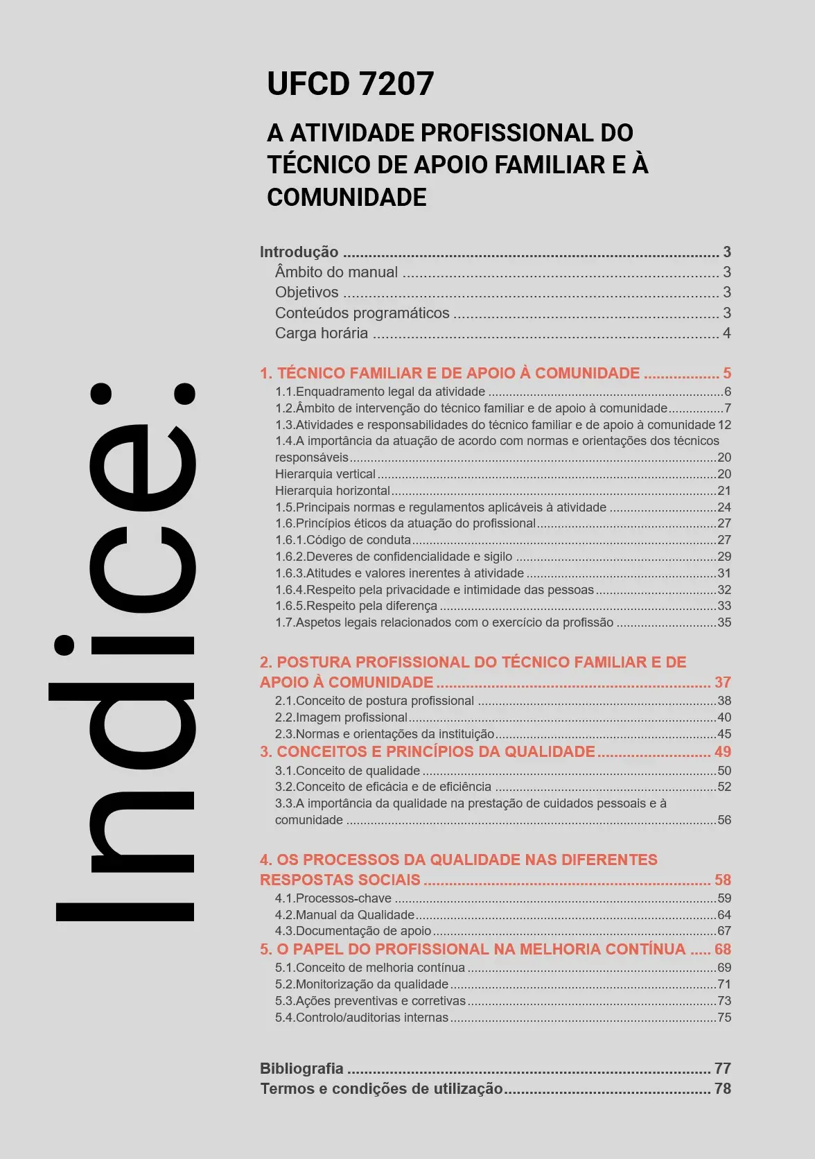 Índice UFCD 7207