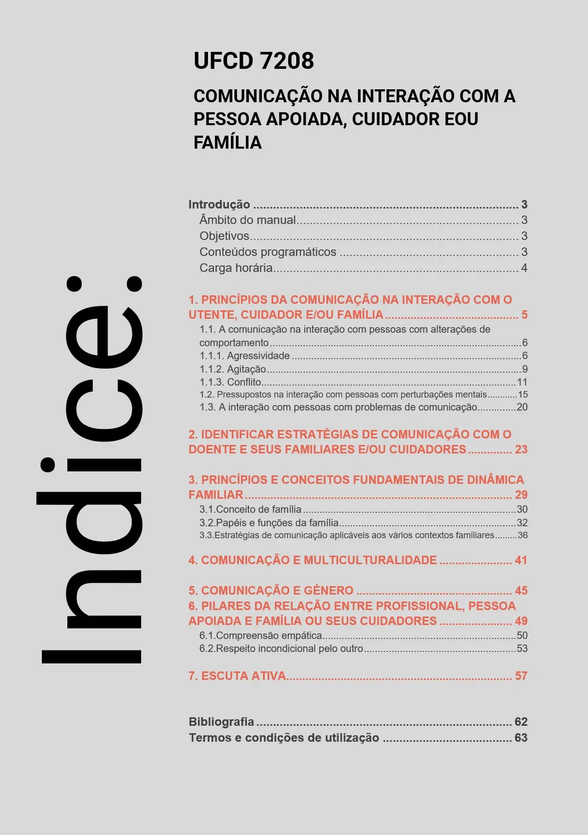 Índice UFCD 7208