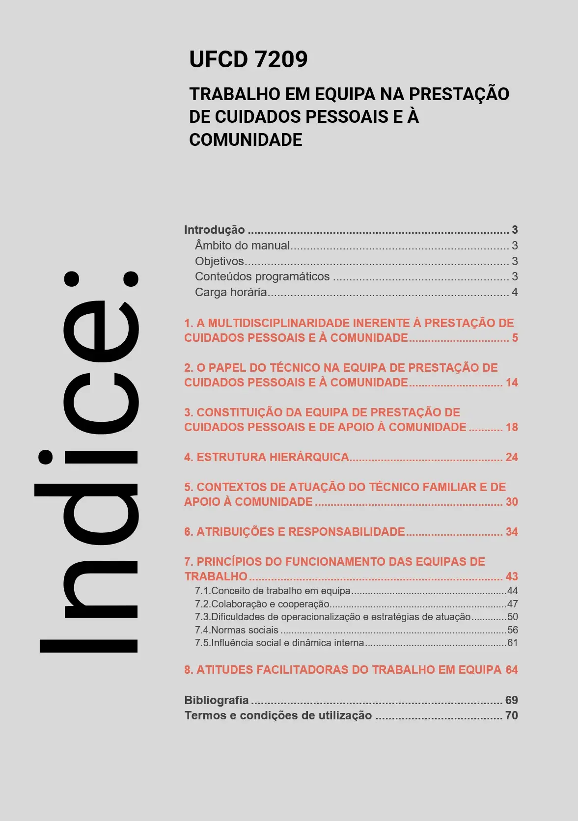 Índice UFCD 7209