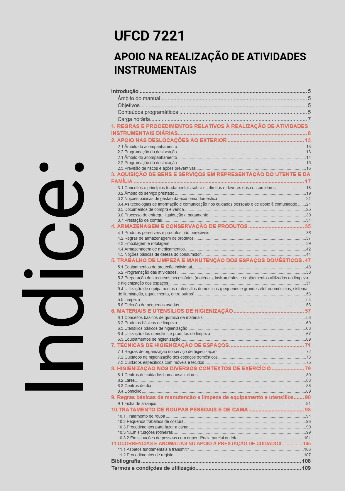 Índice UFCD 7221