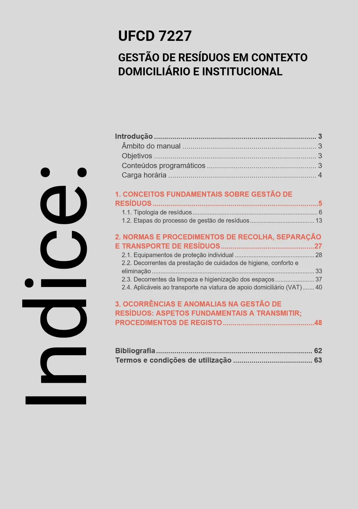 Índice UFCD 7227