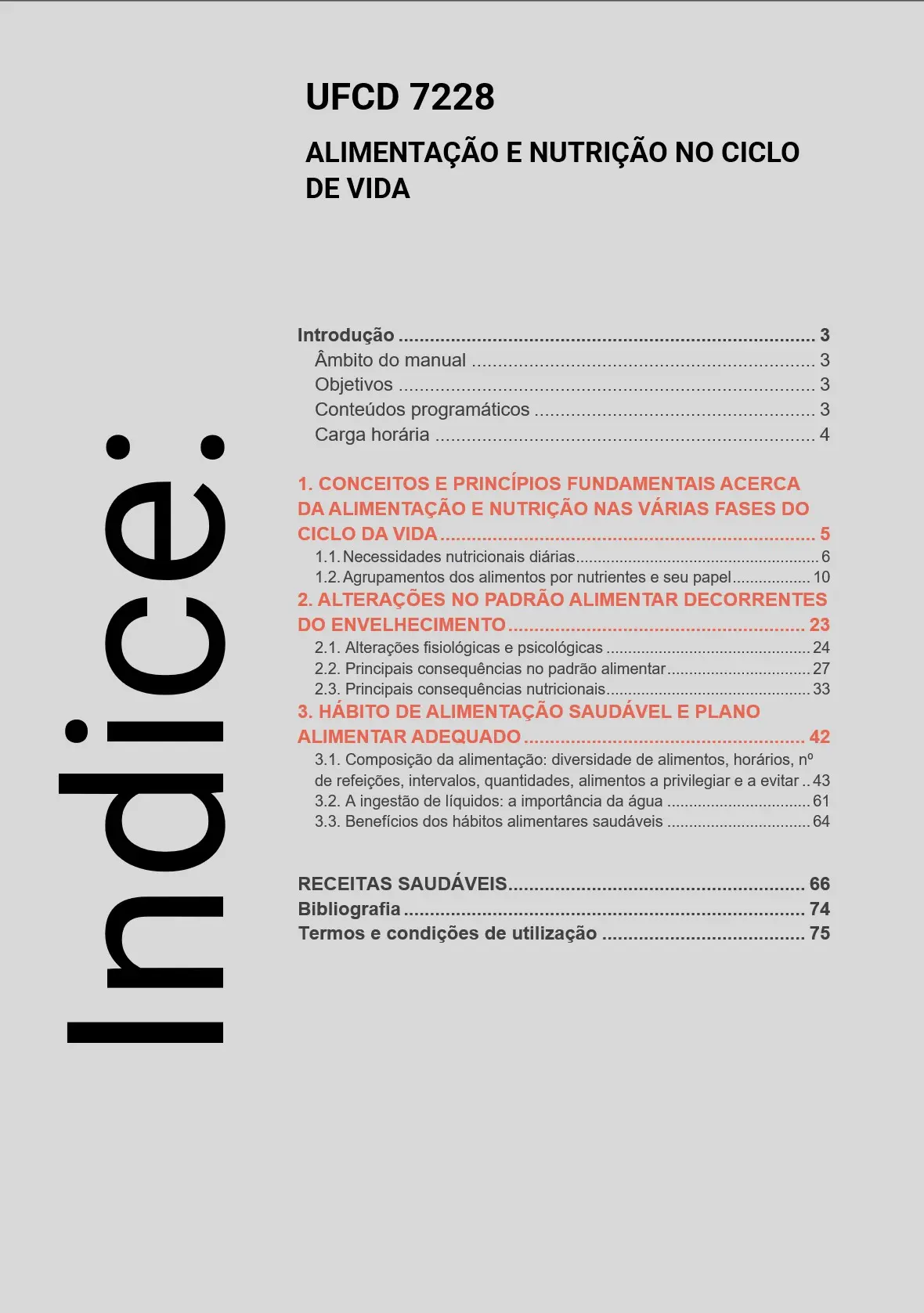 Índice UFCD 7228