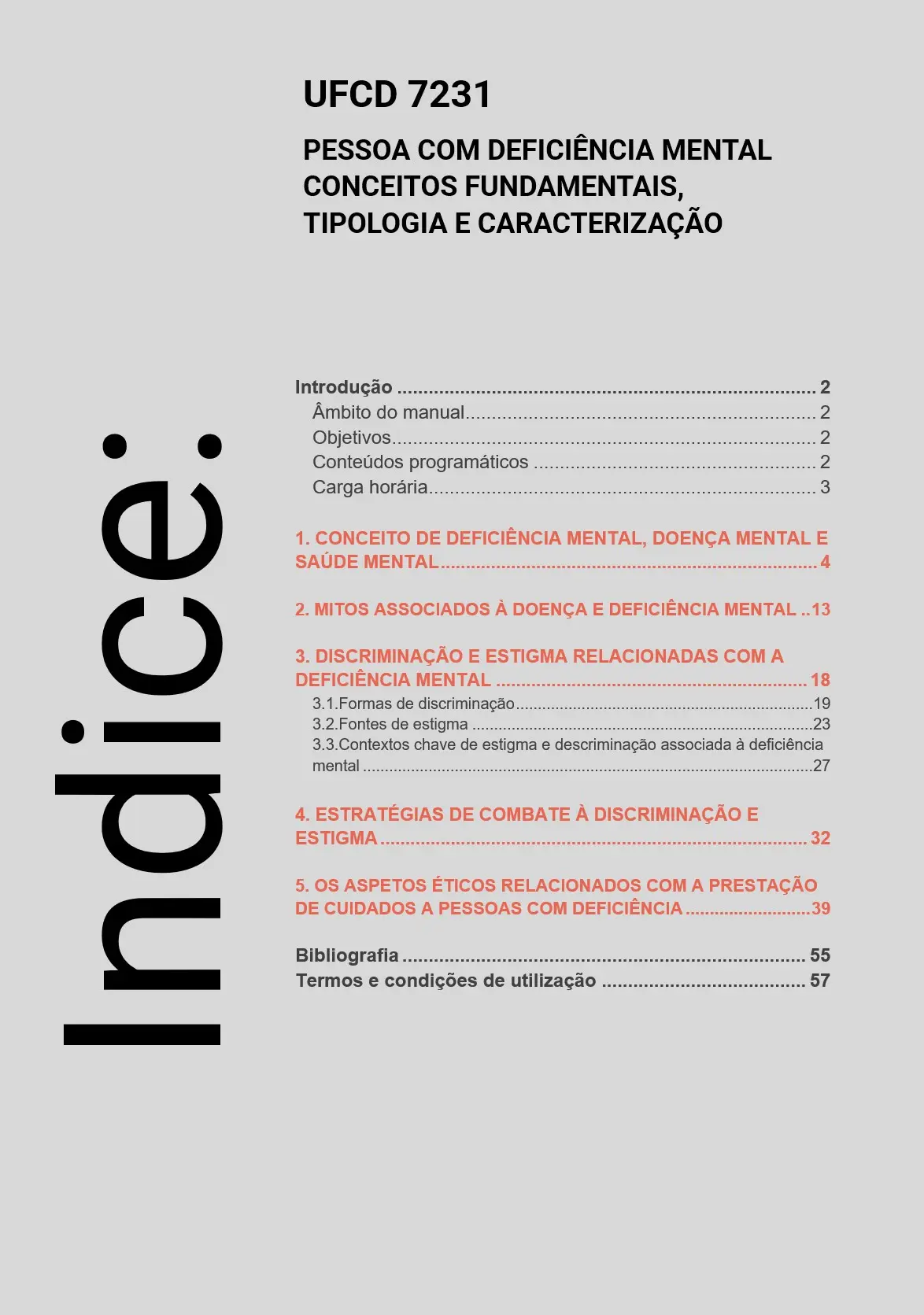 Índice UFCD 7231
