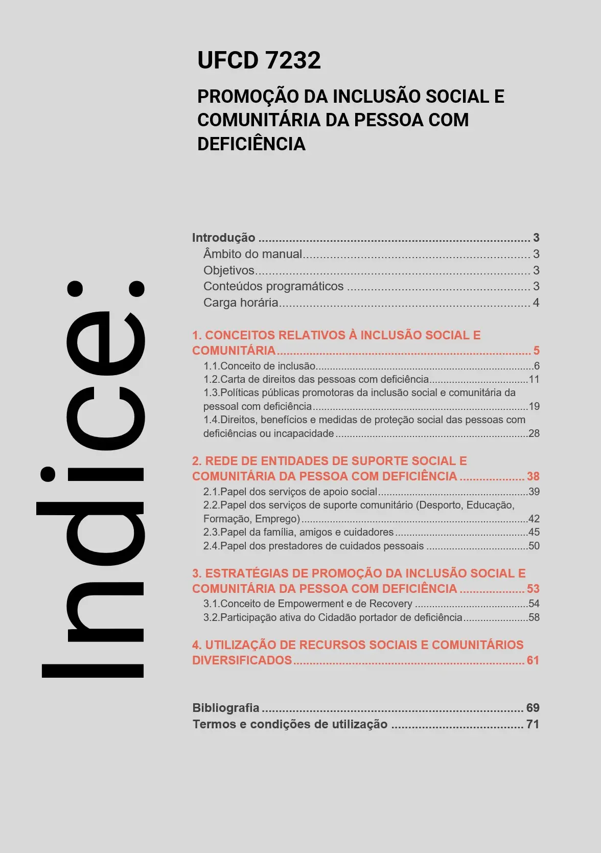 Índice UFCD 7232