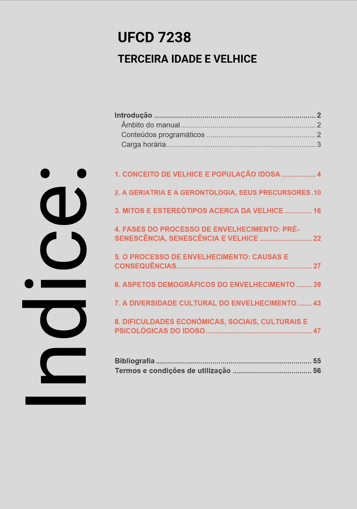 Índice UFCD 7238