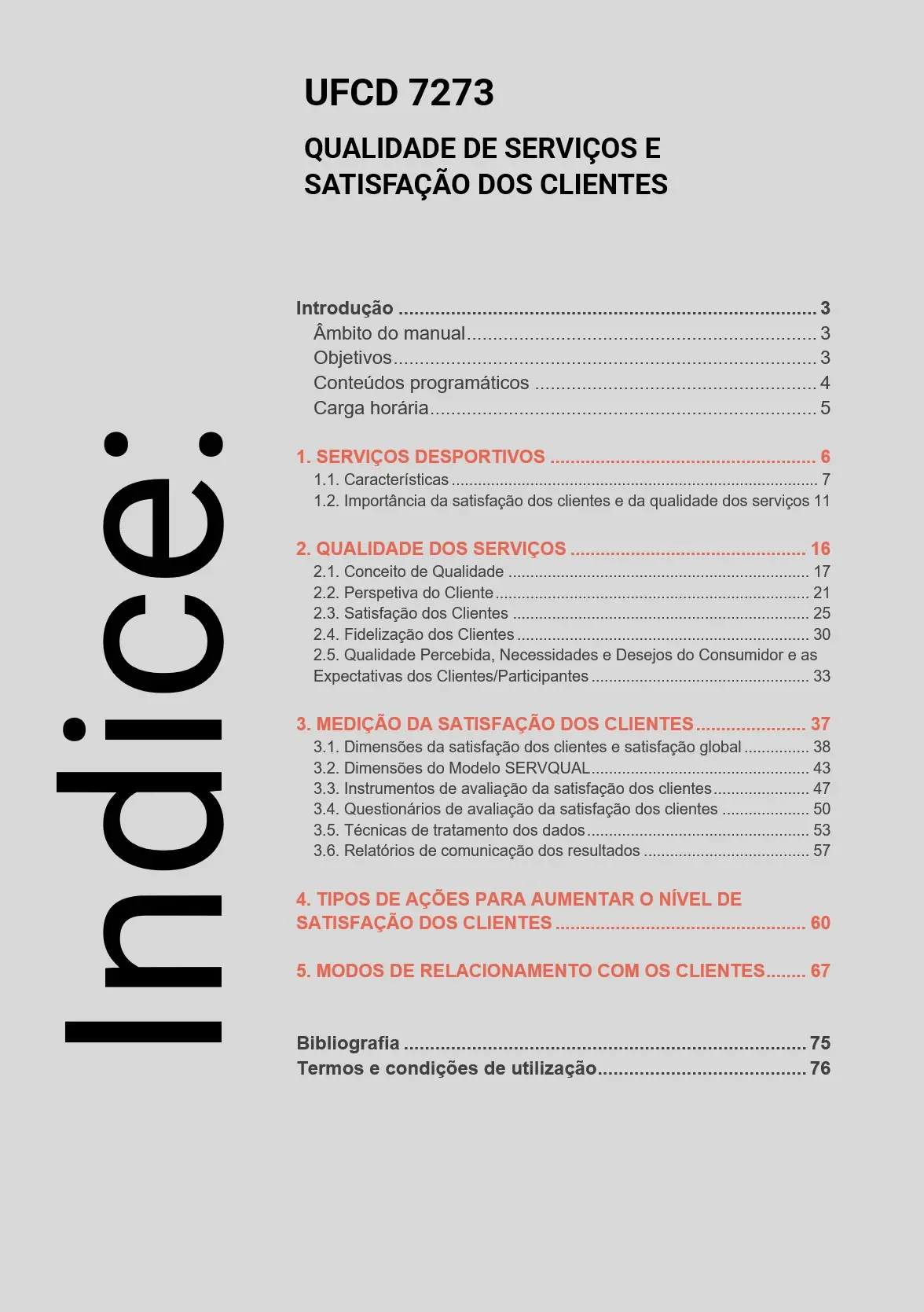 Índice UFCD 7273