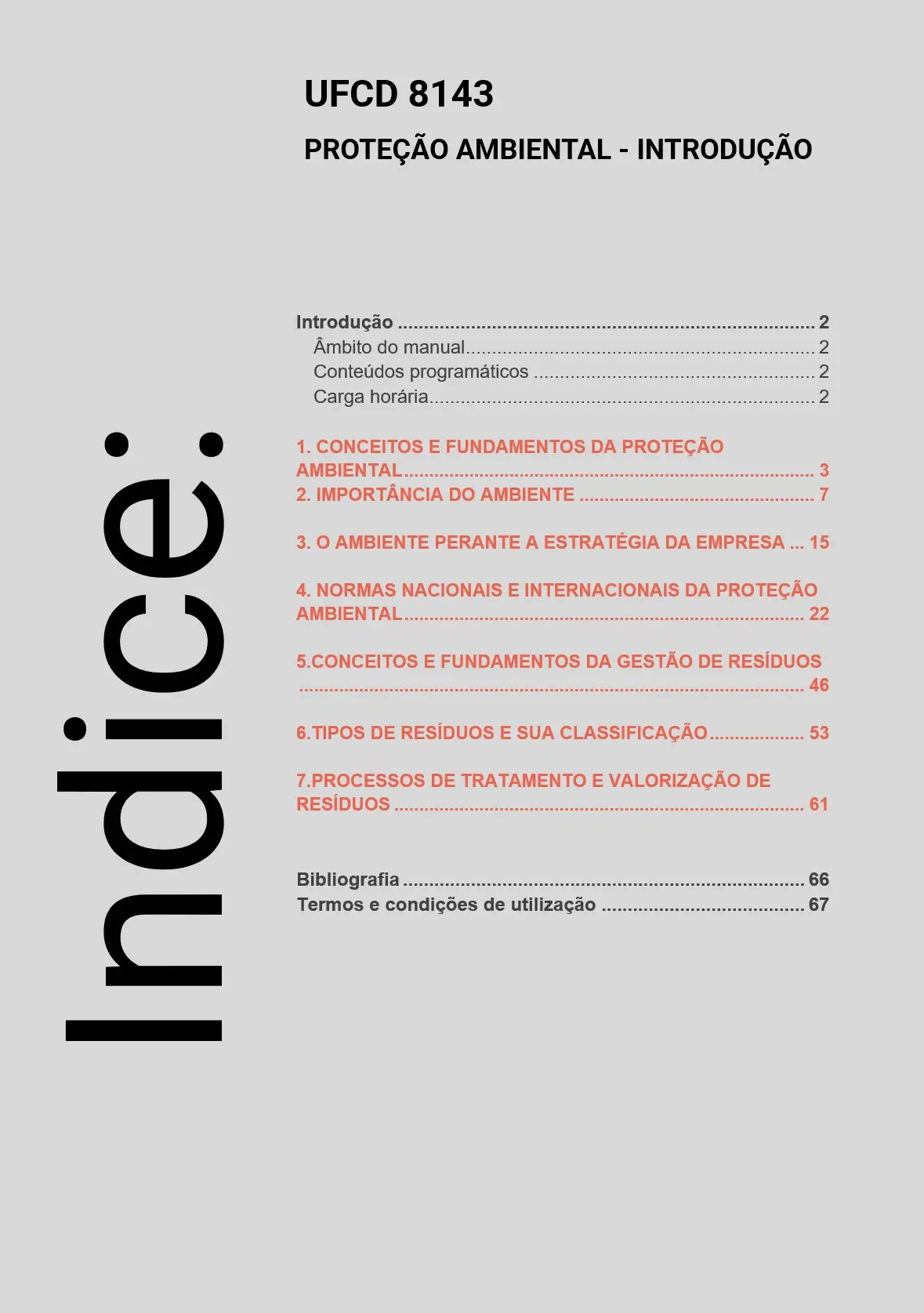 Índice UFCD 8143
