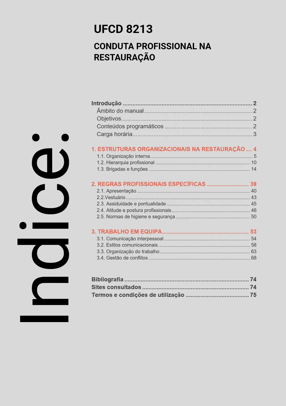Índice UFCD 8213
