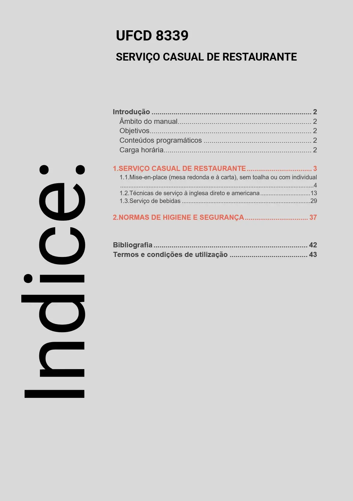 Índice UFCD 8339