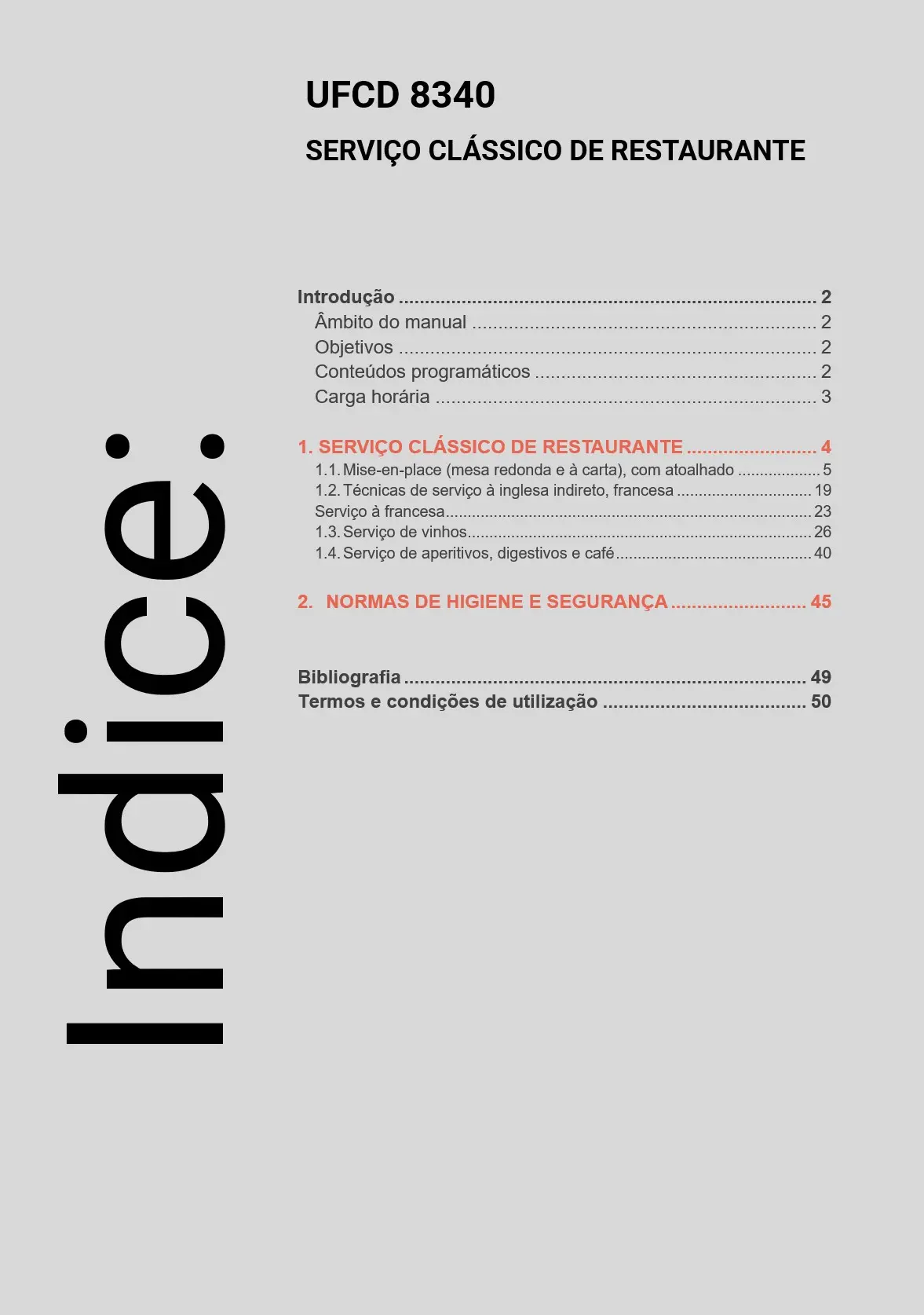Índice UFCD 8340