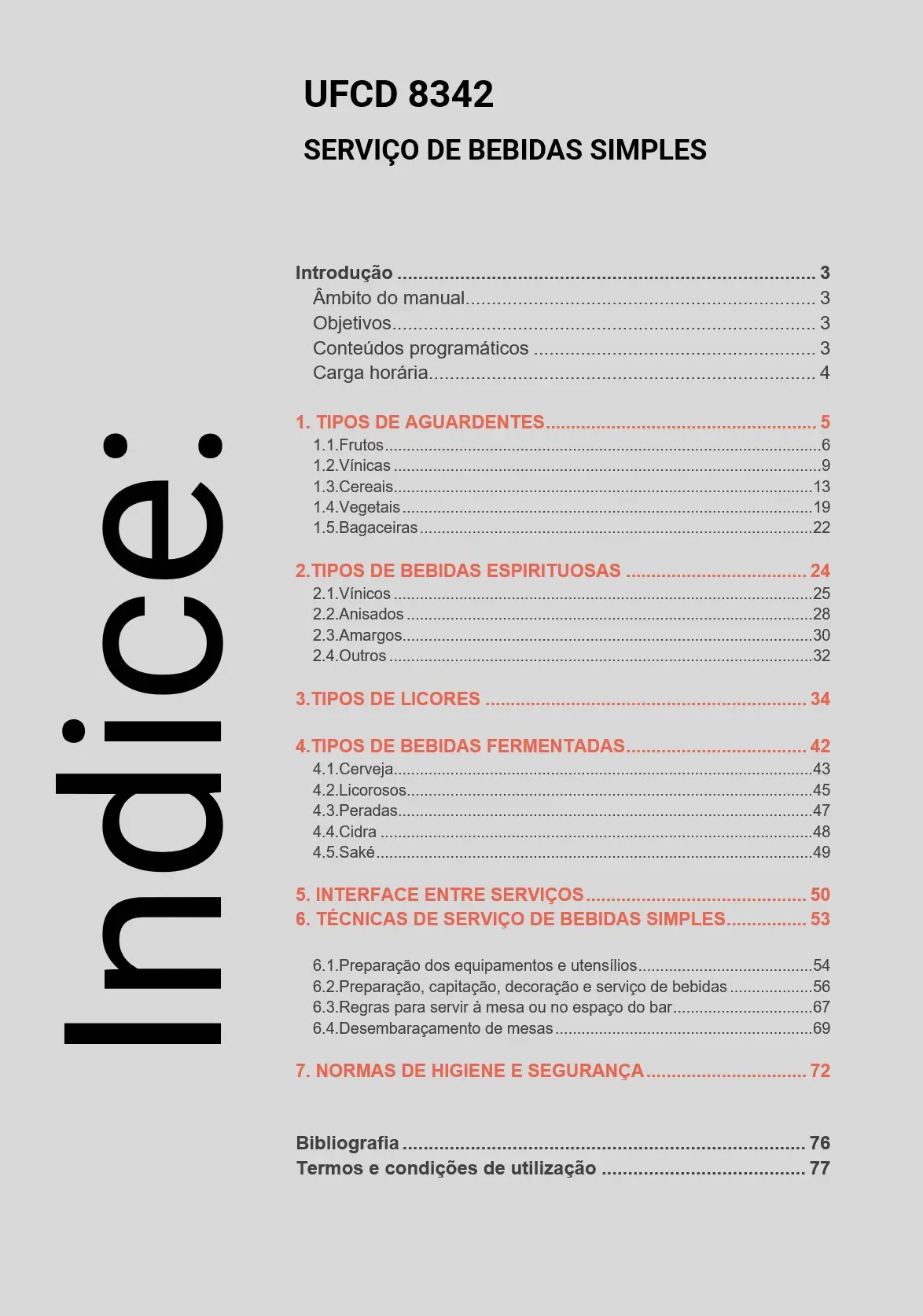 Índice UFCD 8342