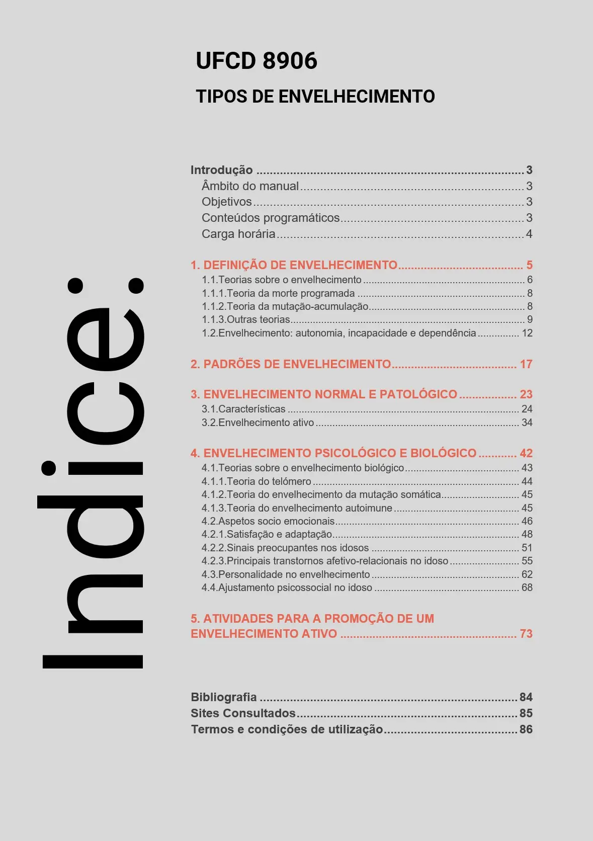 Índice UFCD 8906