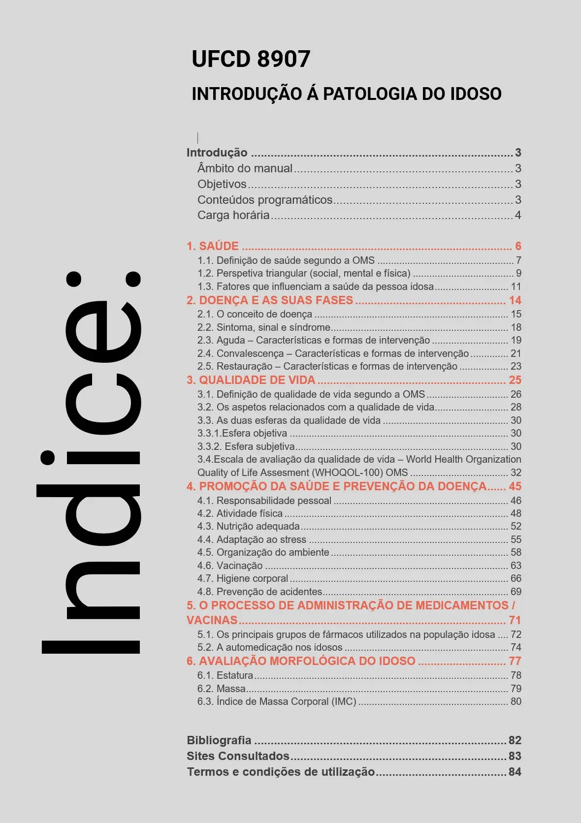 Índice UFCD 8907