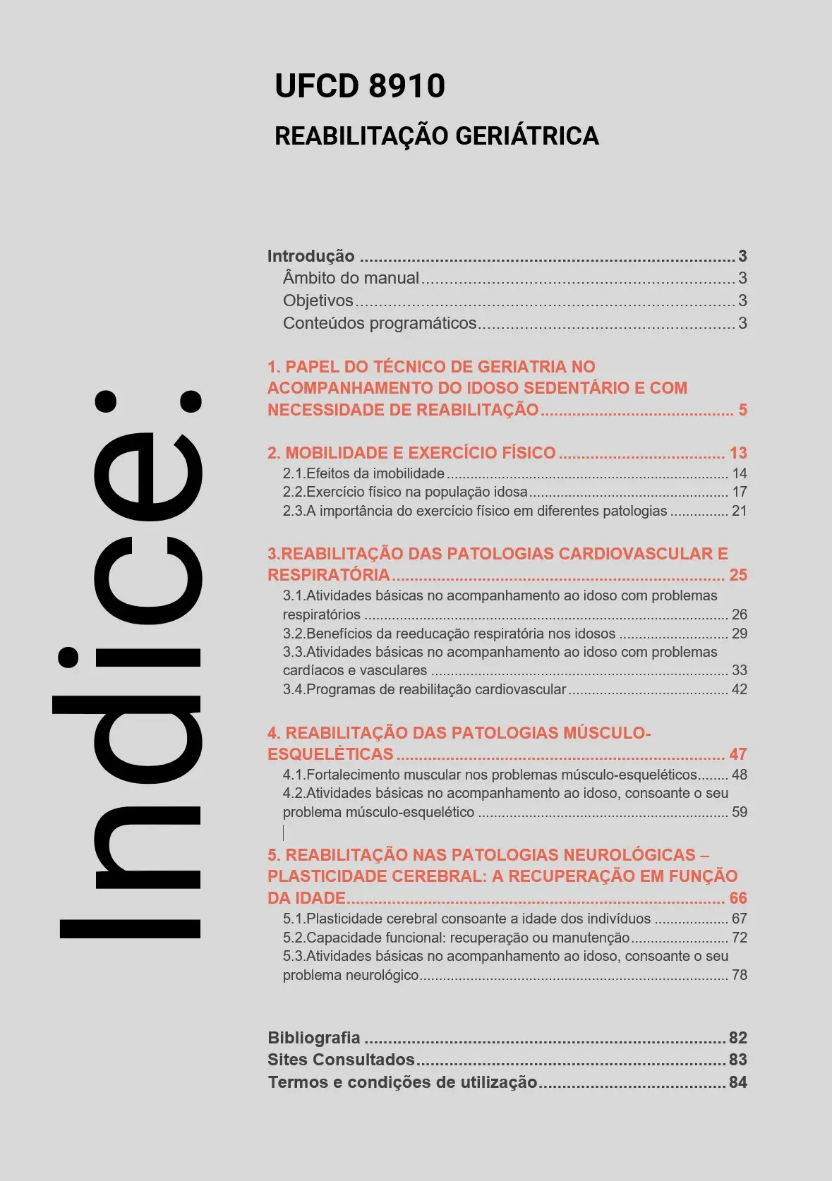 Índice UFCD 8910
