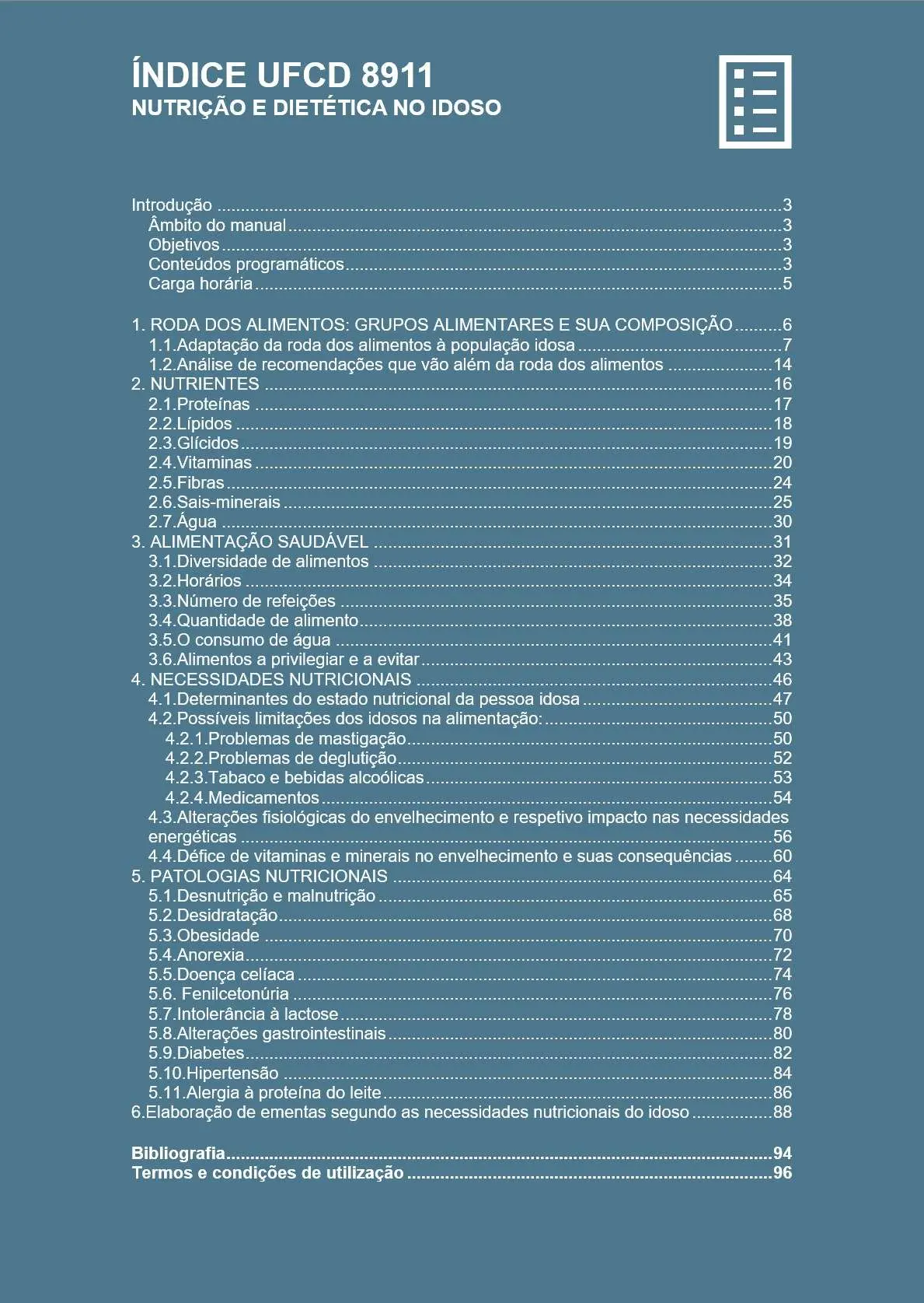 Índice UFCD 8911