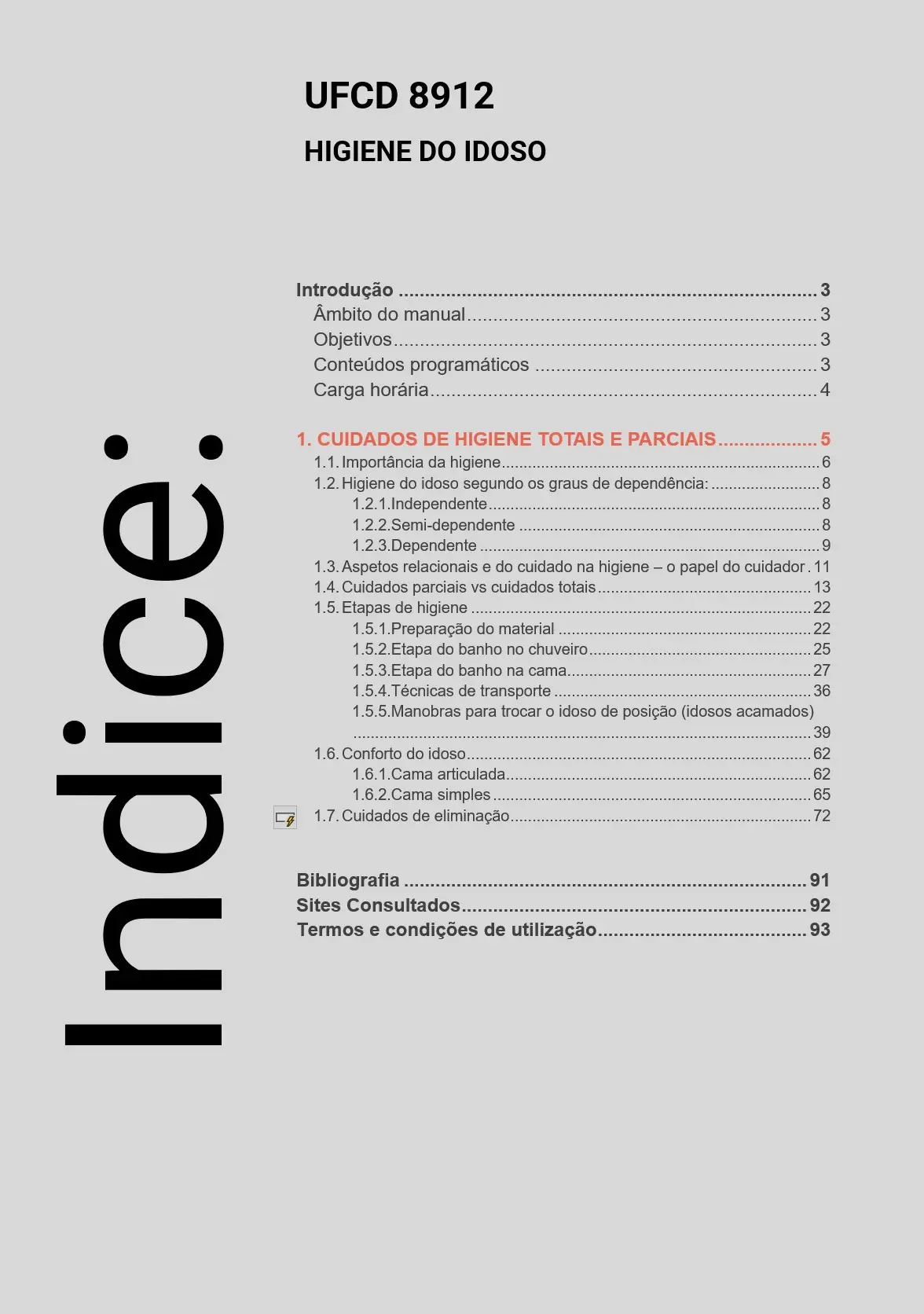 Índice UFCD 8912
