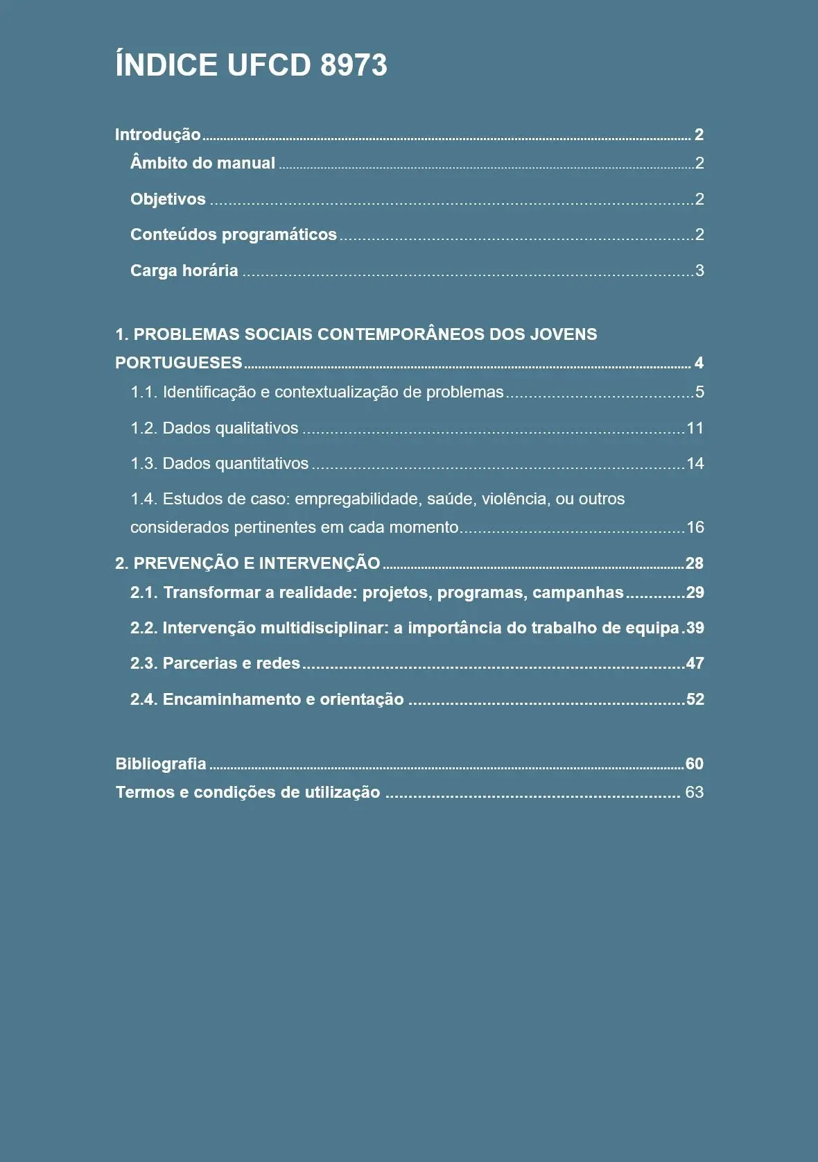 Índice UFCD 8973