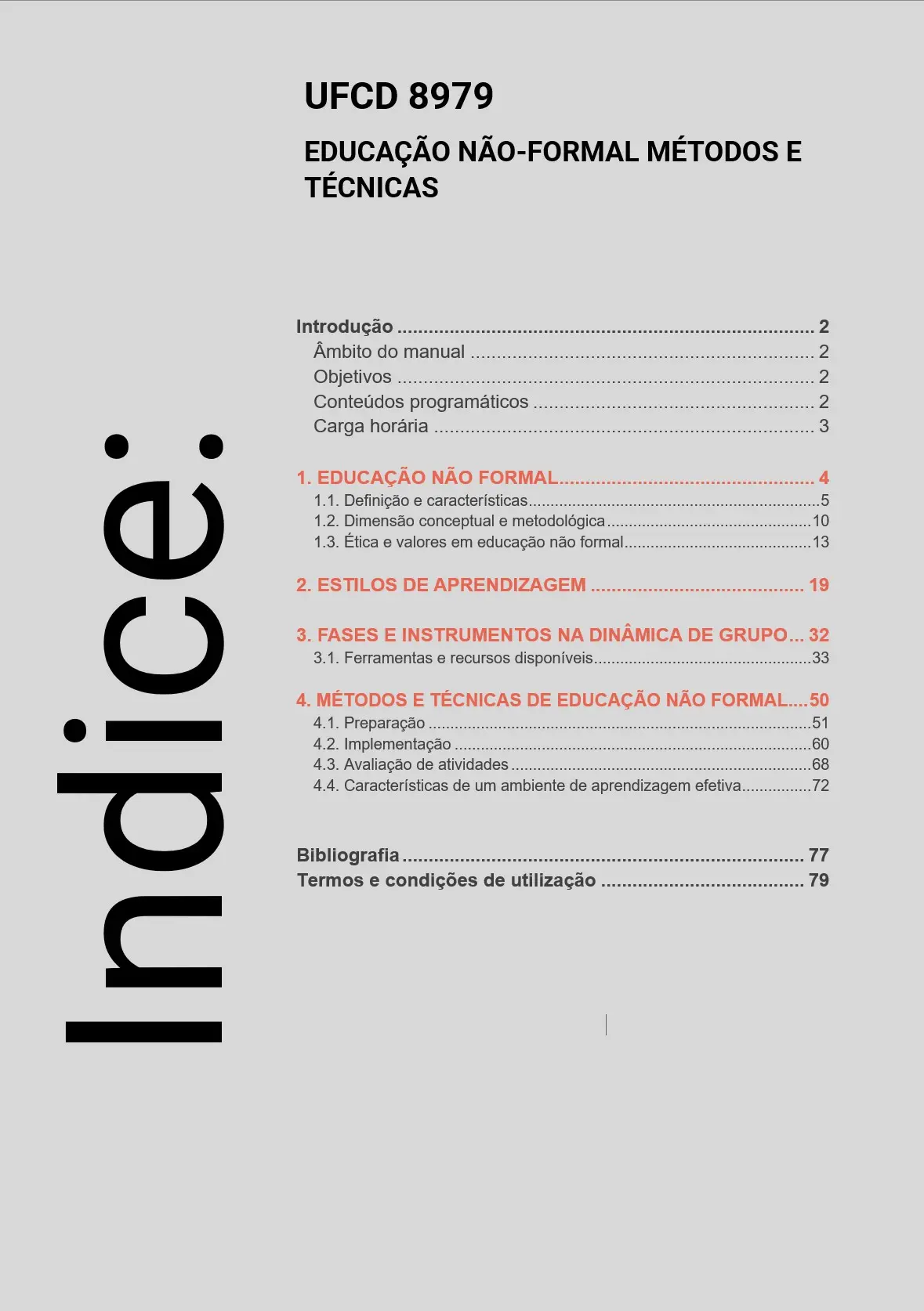 Índice UFCD 8979