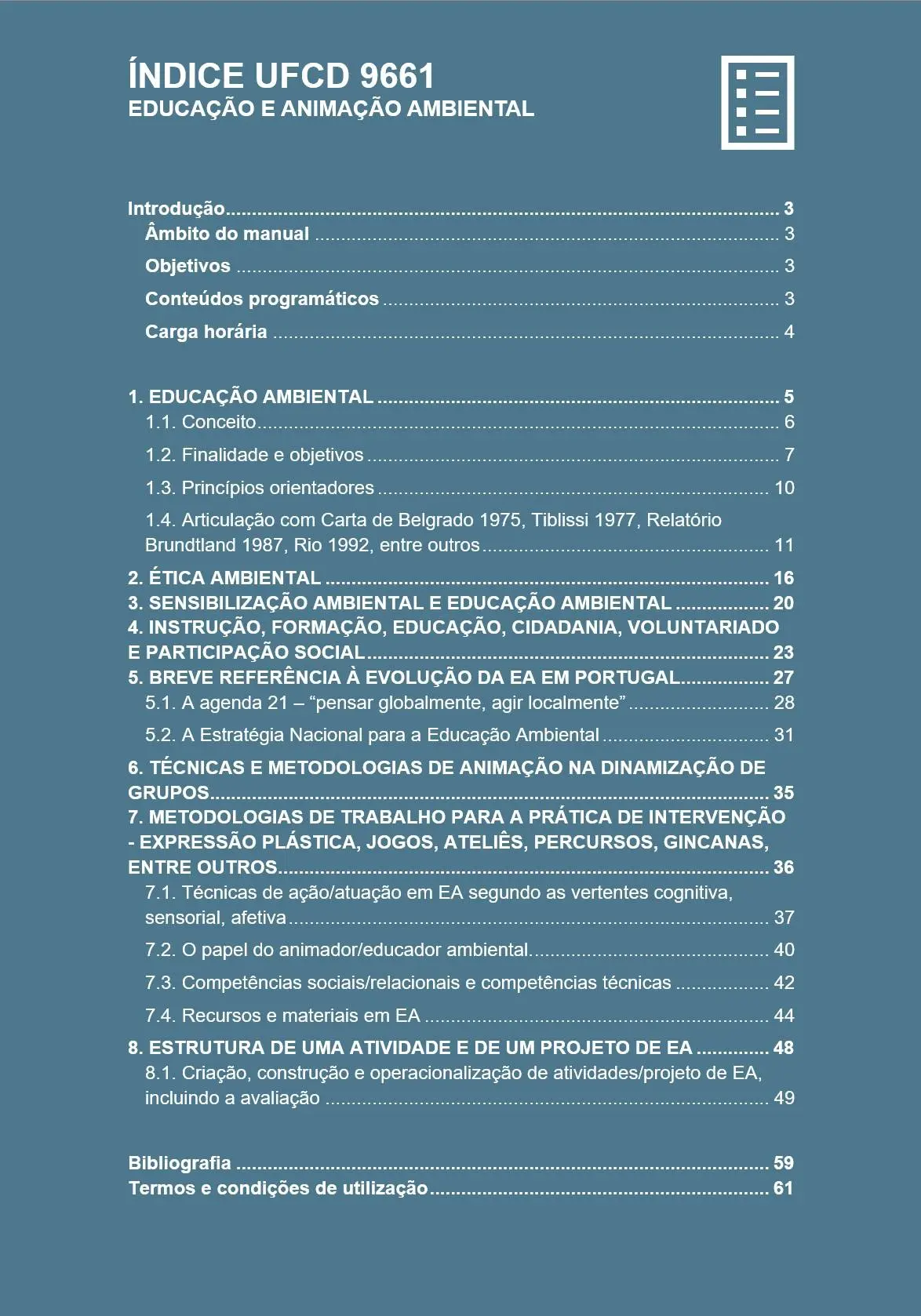 Índice UFCD 9661