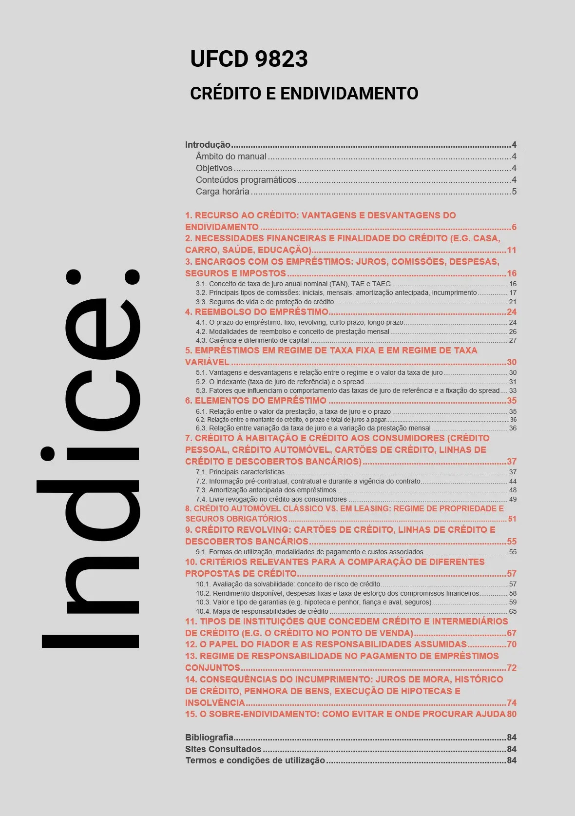 Índice UFCD 9823