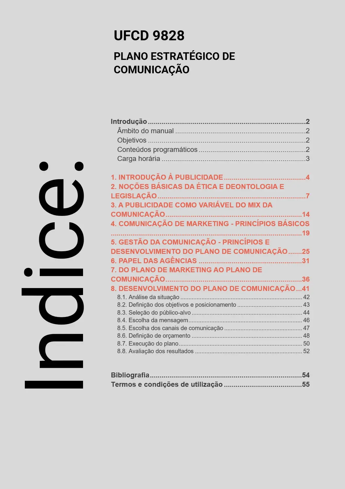 Índice UFCD 9828