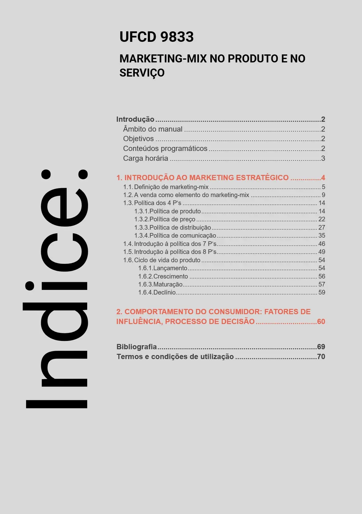 Índice UFCD 9833