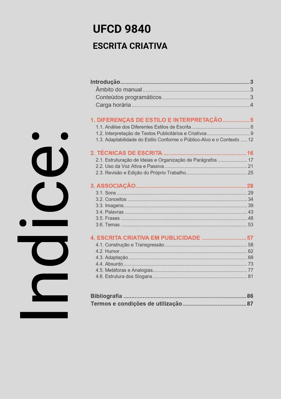 Índice UFCD 9840