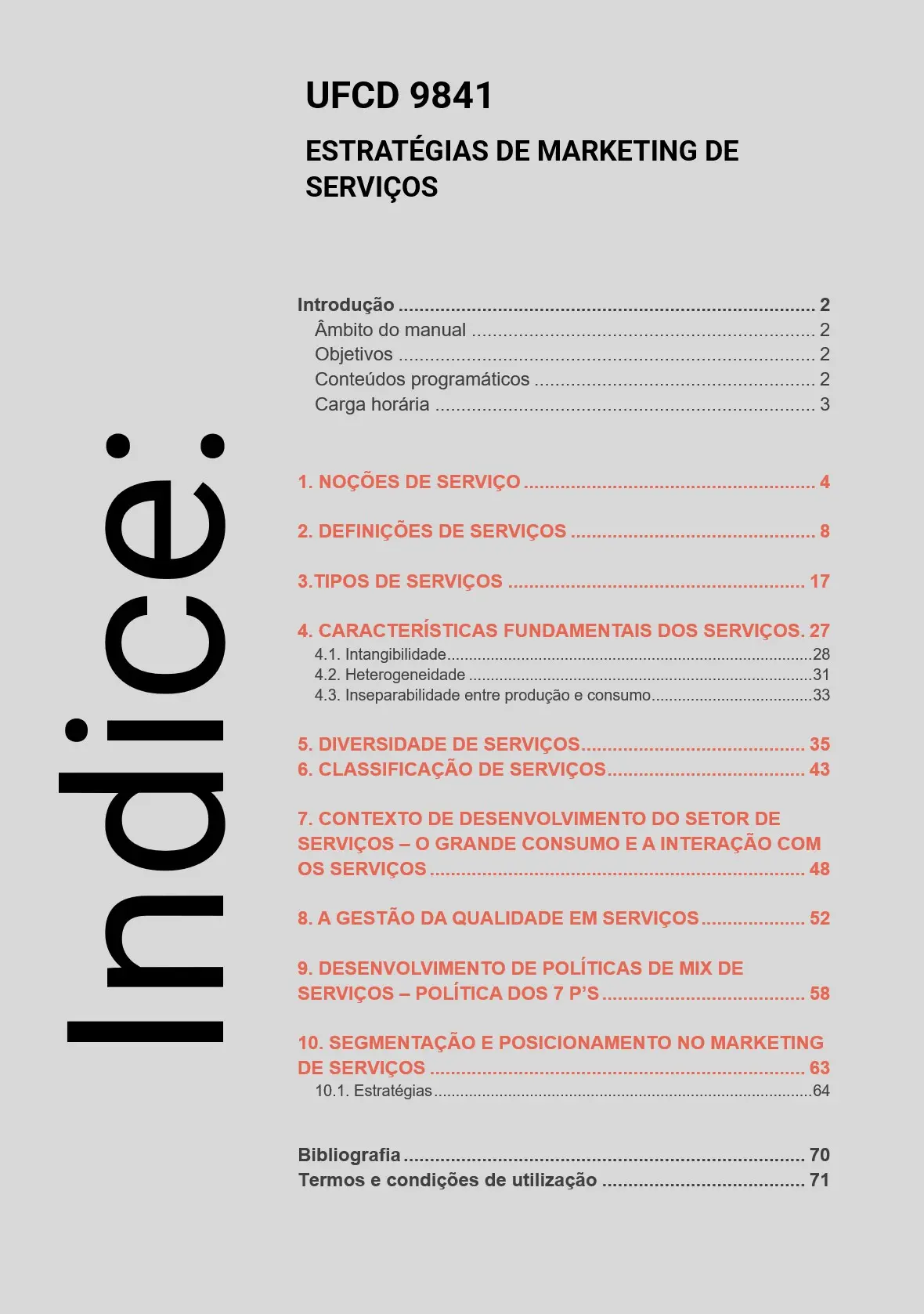 Índice UFCD 9841