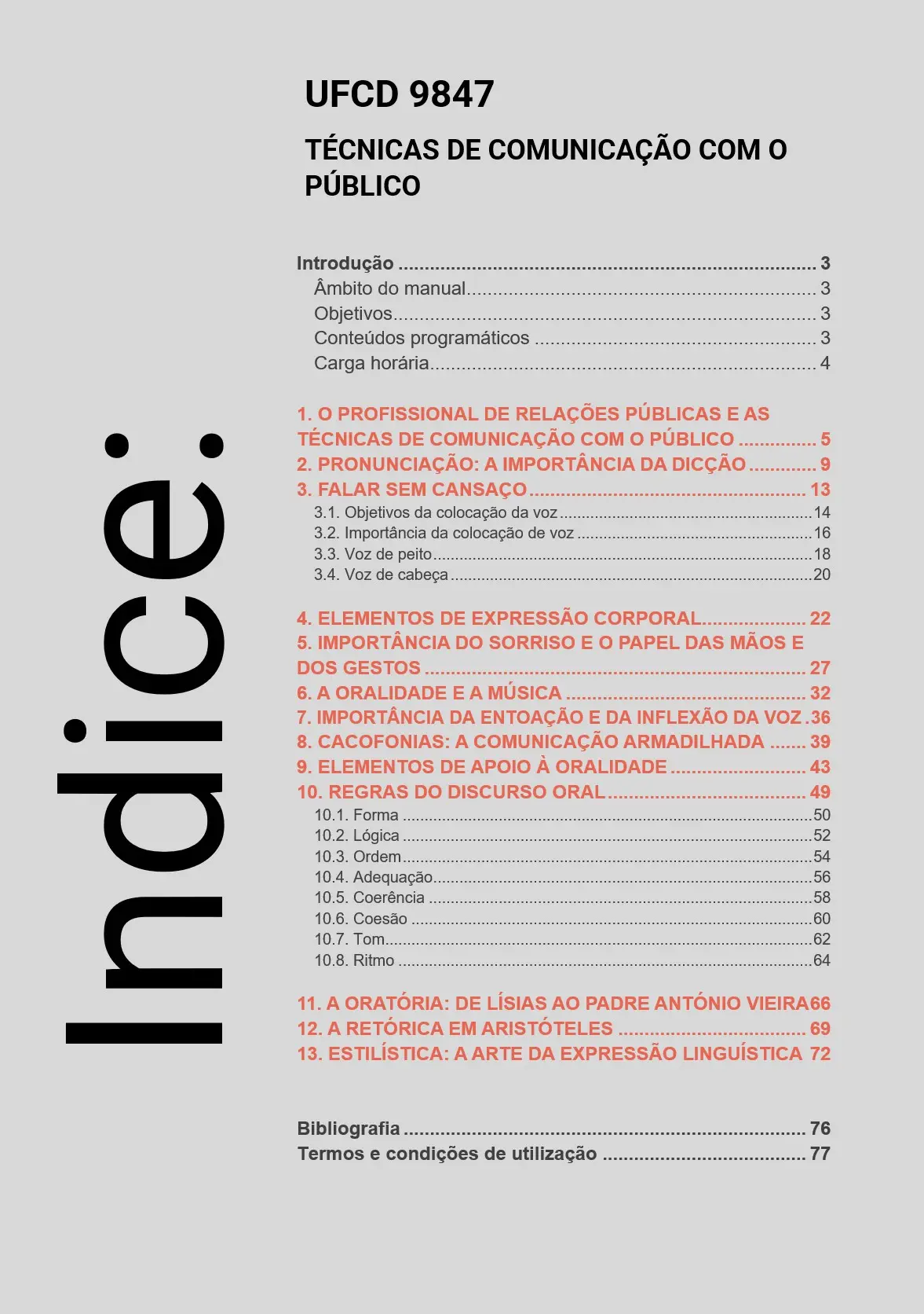 Índice UFCD 9847