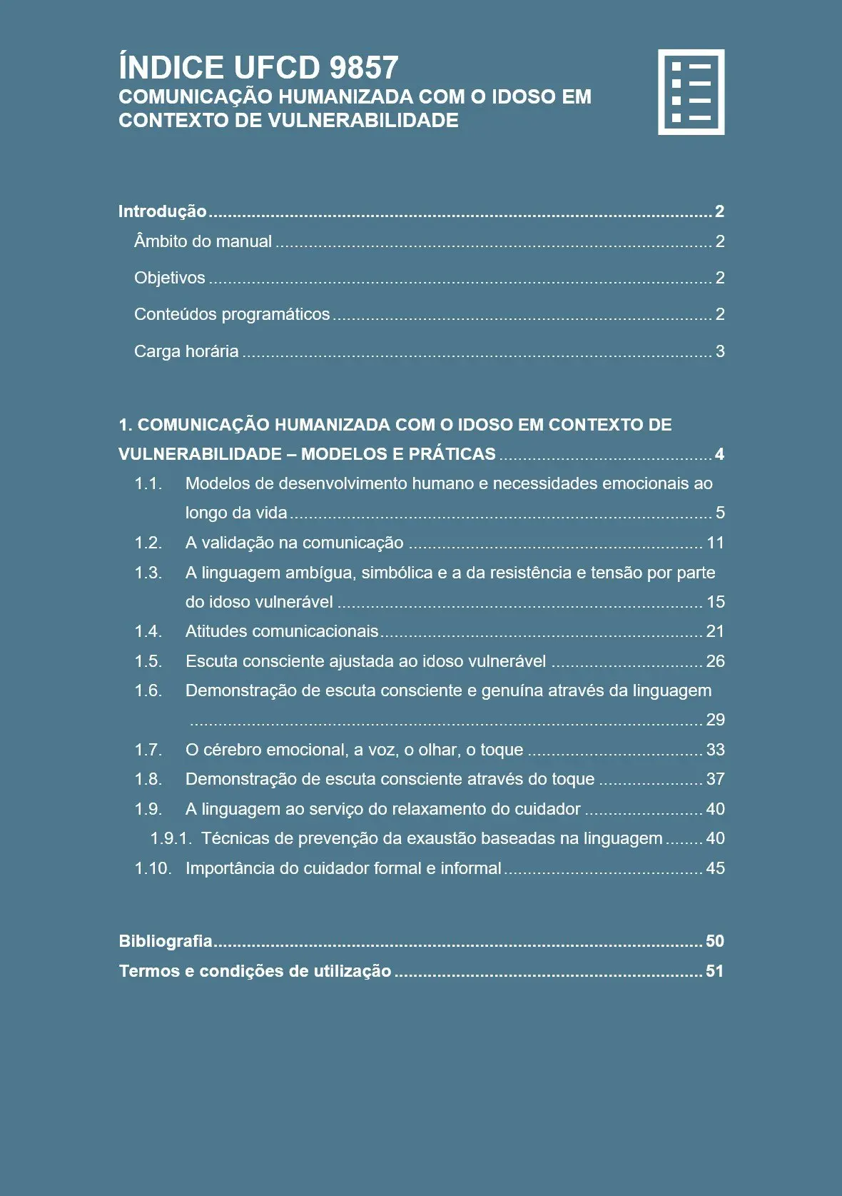 Índice UFCD 9857